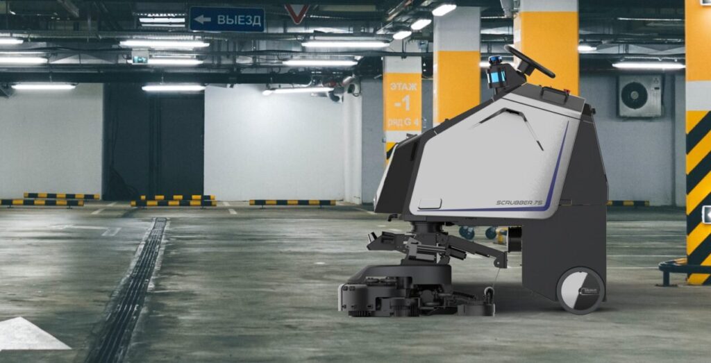 Roboți autonomi pentru curățarea podelelor | Scrubber 75 | Wolf-e Robotics
